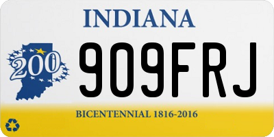 IN license plate 909FRJ