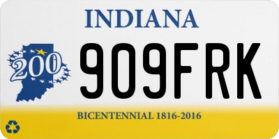 IN license plate 909FRK