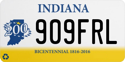 IN license plate 909FRL