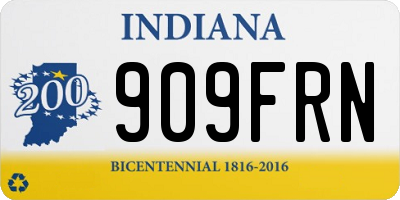 IN license plate 909FRN
