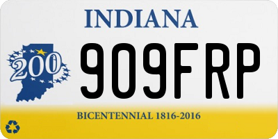 IN license plate 909FRP