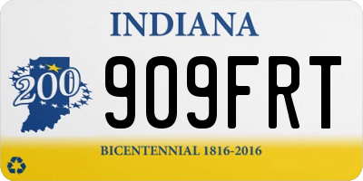IN license plate 909FRT