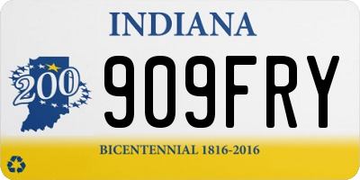 IN license plate 909FRY