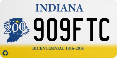 IN license plate 909FTC