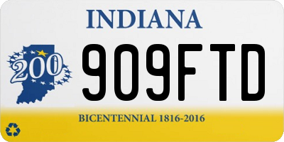 IN license plate 909FTD
