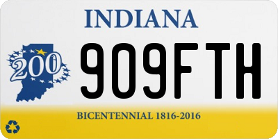 IN license plate 909FTH