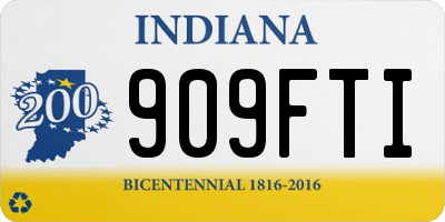 IN license plate 909FTI