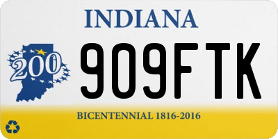 IN license plate 909FTK