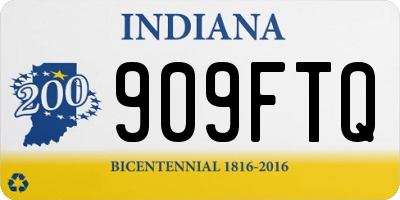 IN license plate 909FTQ