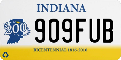 IN license plate 909FUB