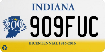 IN license plate 909FUC