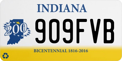 IN license plate 909FVB
