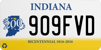 IN license plate 909FVD