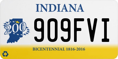 IN license plate 909FVI
