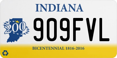 IN license plate 909FVL