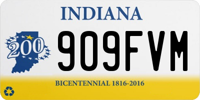 IN license plate 909FVM