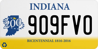 IN license plate 909FVO