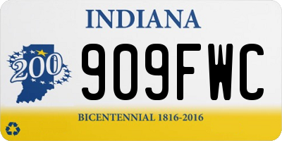 IN license plate 909FWC