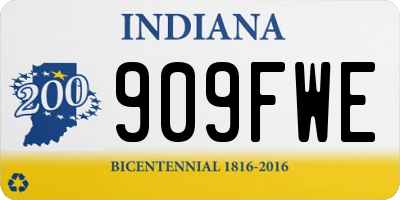 IN license plate 909FWE