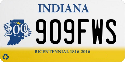IN license plate 909FWS