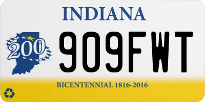 IN license plate 909FWT