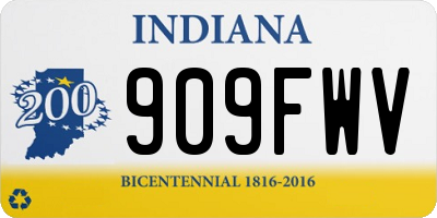 IN license plate 909FWV