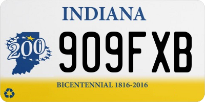IN license plate 909FXB