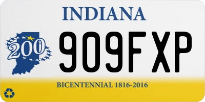 IN license plate 909FXP