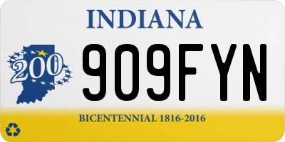 IN license plate 909FYN