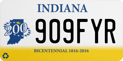 IN license plate 909FYR