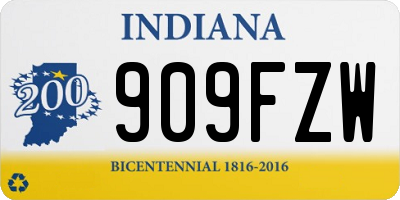 IN license plate 909FZW