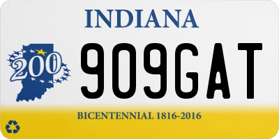 IN license plate 909GAT
