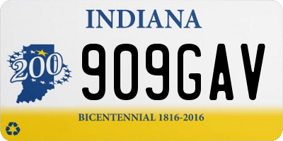 IN license plate 909GAV