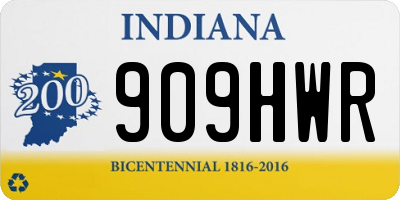 IN license plate 909HWR