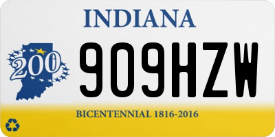 IN license plate 909HZW