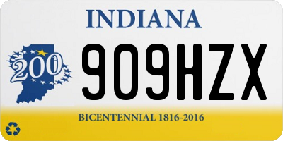IN license plate 909HZX