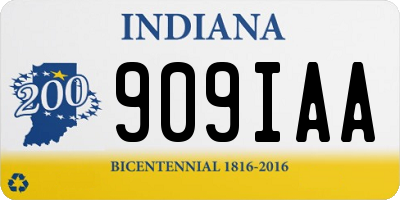 IN license plate 909IAA