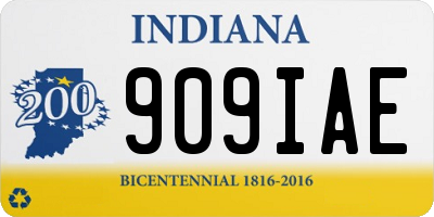 IN license plate 909IAE