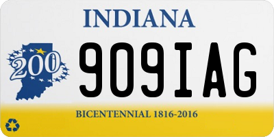 IN license plate 909IAG