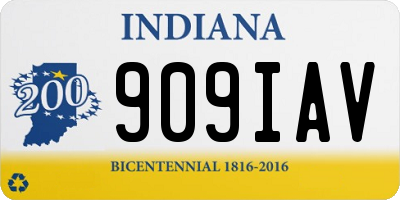 IN license plate 909IAV