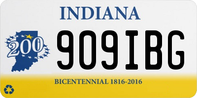 IN license plate 909IBG
