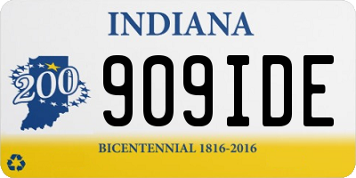 IN license plate 909IDE