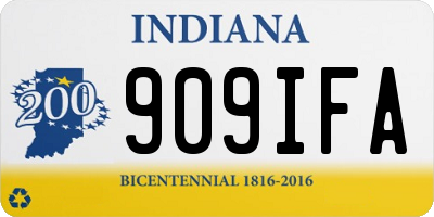 IN license plate 909IFA