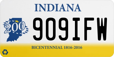 IN license plate 909IFW