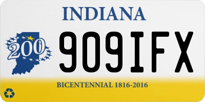 IN license plate 909IFX