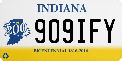 IN license plate 909IFY