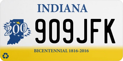 IN license plate 909JFK