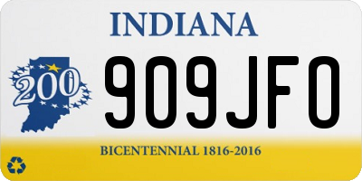 IN license plate 909JFO