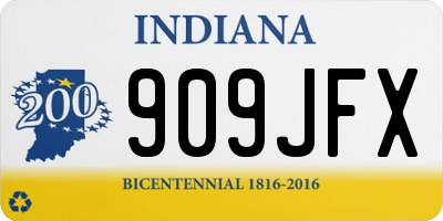 IN license plate 909JFX
