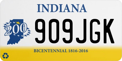 IN license plate 909JGK